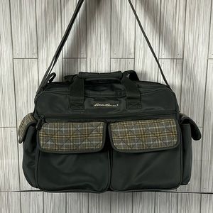 Eddie Bauer Olive Green Mercer Quilted Diaper Bag